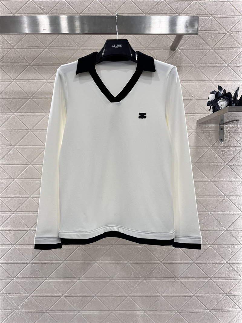 Ce1i*e fake two piece bottoming shirt