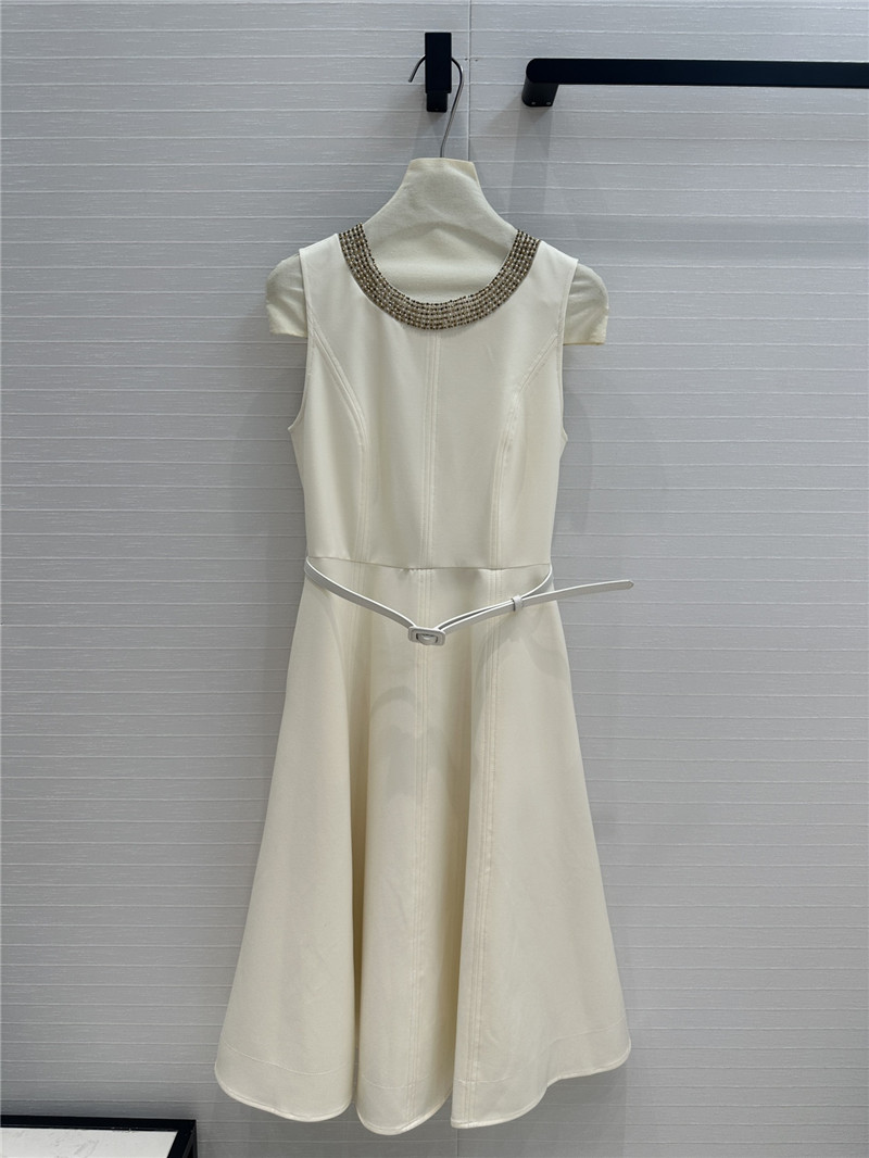 D10r sleeveless silk wool dress