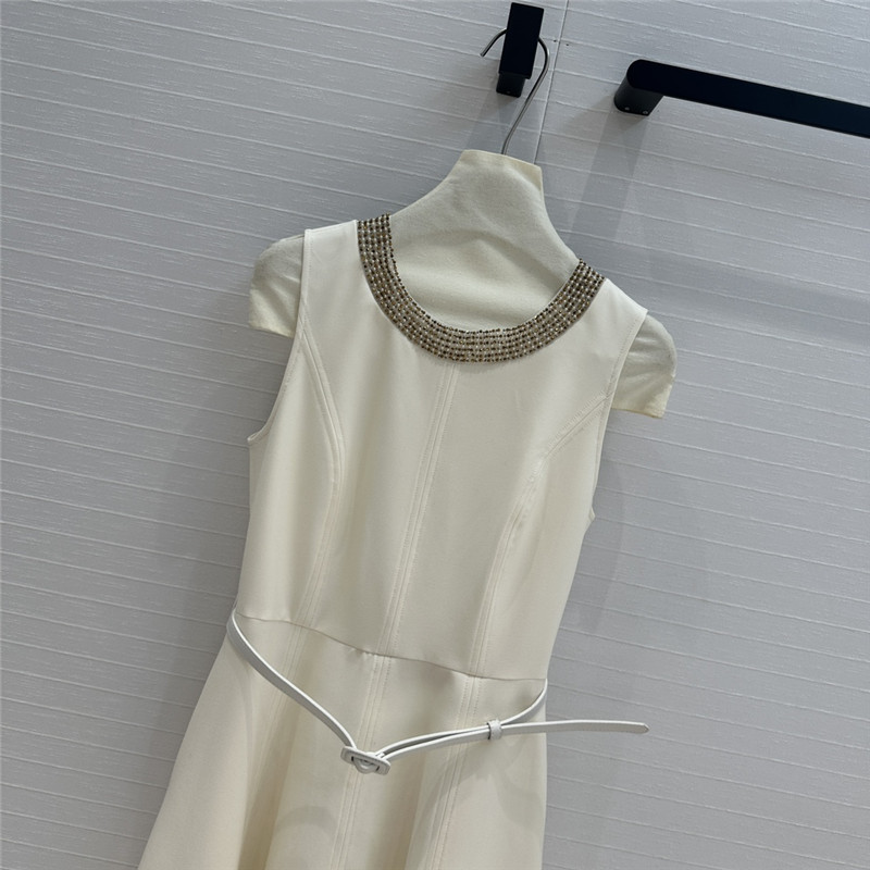 D10r sleeveless silk wool dress