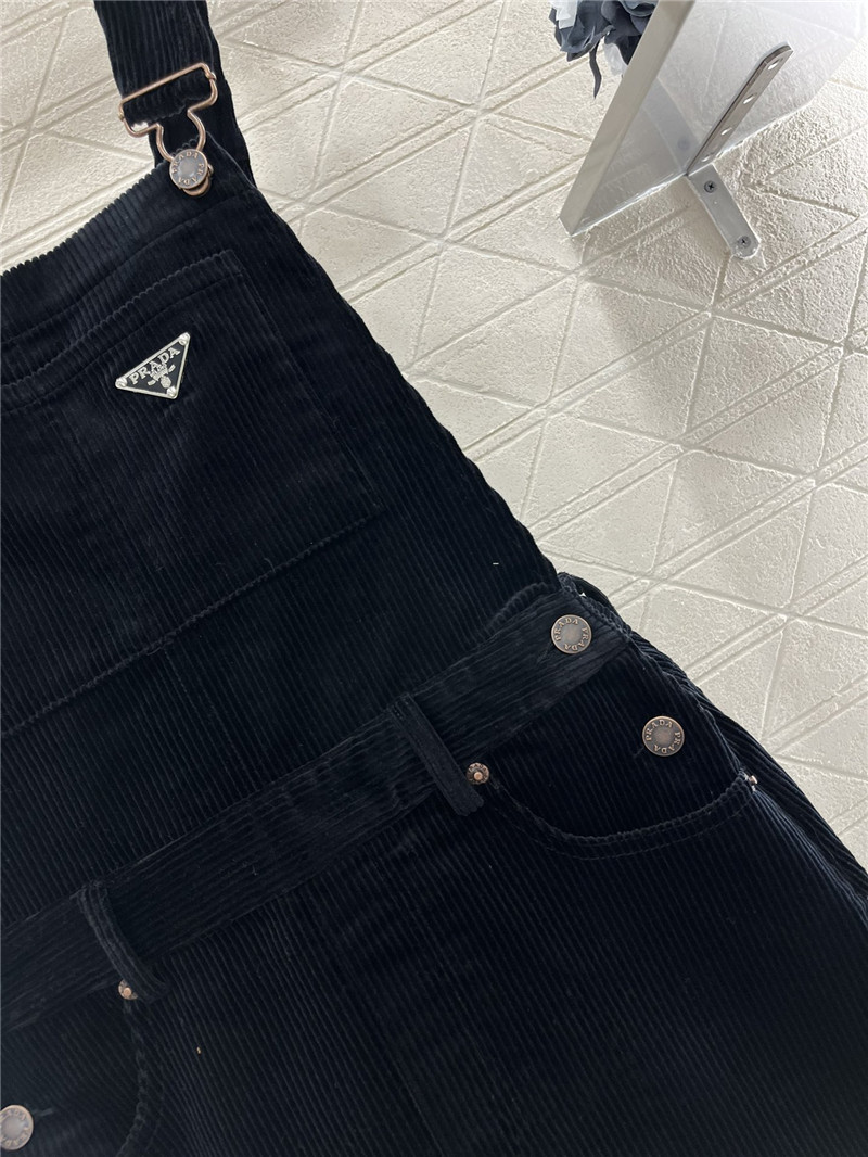 Pra*a corduroy overalls skirt