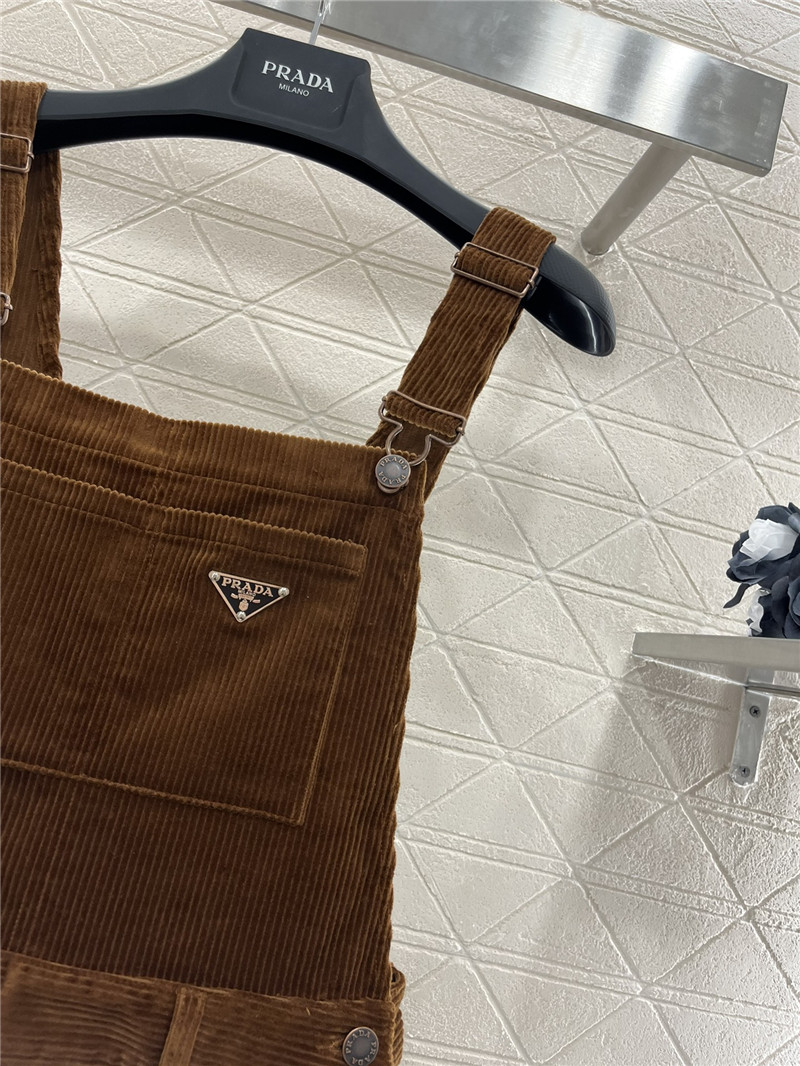 Pra*a corduroy overalls skirt