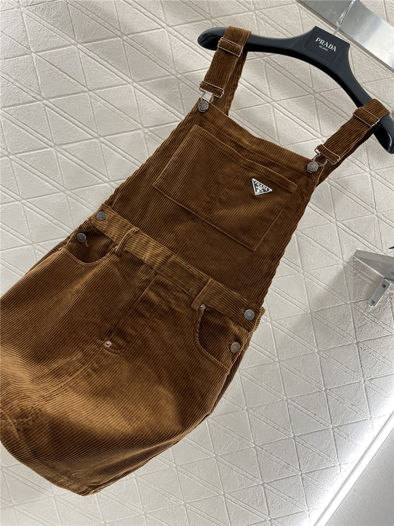 Pra*a corduroy overalls skirt