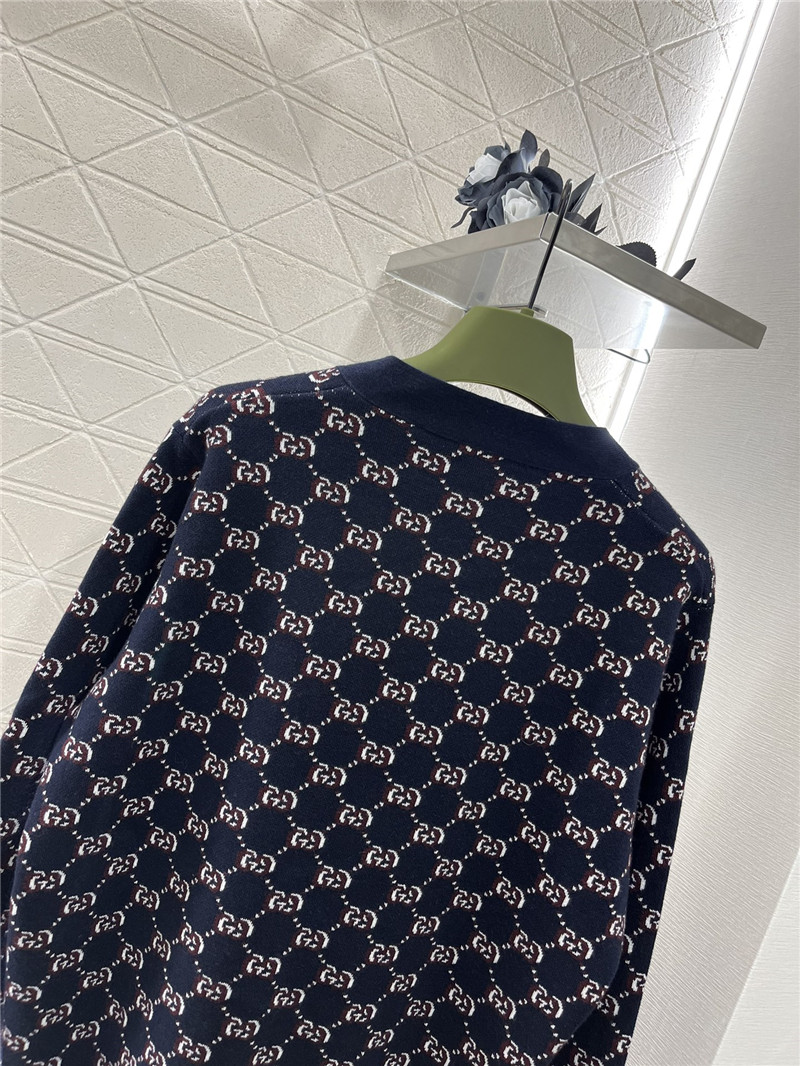 Gvc*1 jacquard cardigan with gg shadow motif