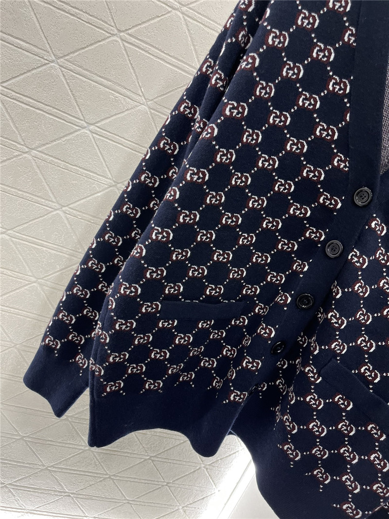 Gvc*1 jacquard cardigan with gg shadow motif
