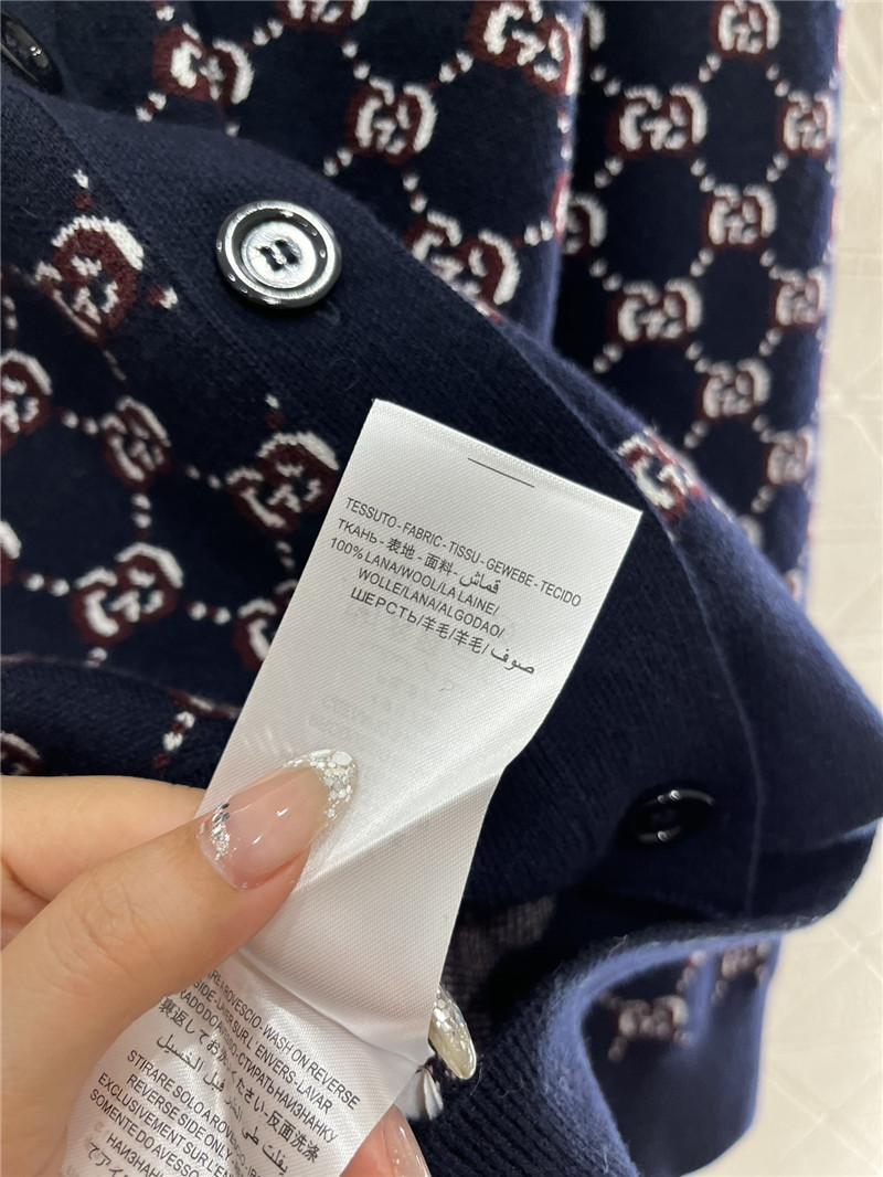 Gvc*1 jacquard cardigan with gg shadow motif