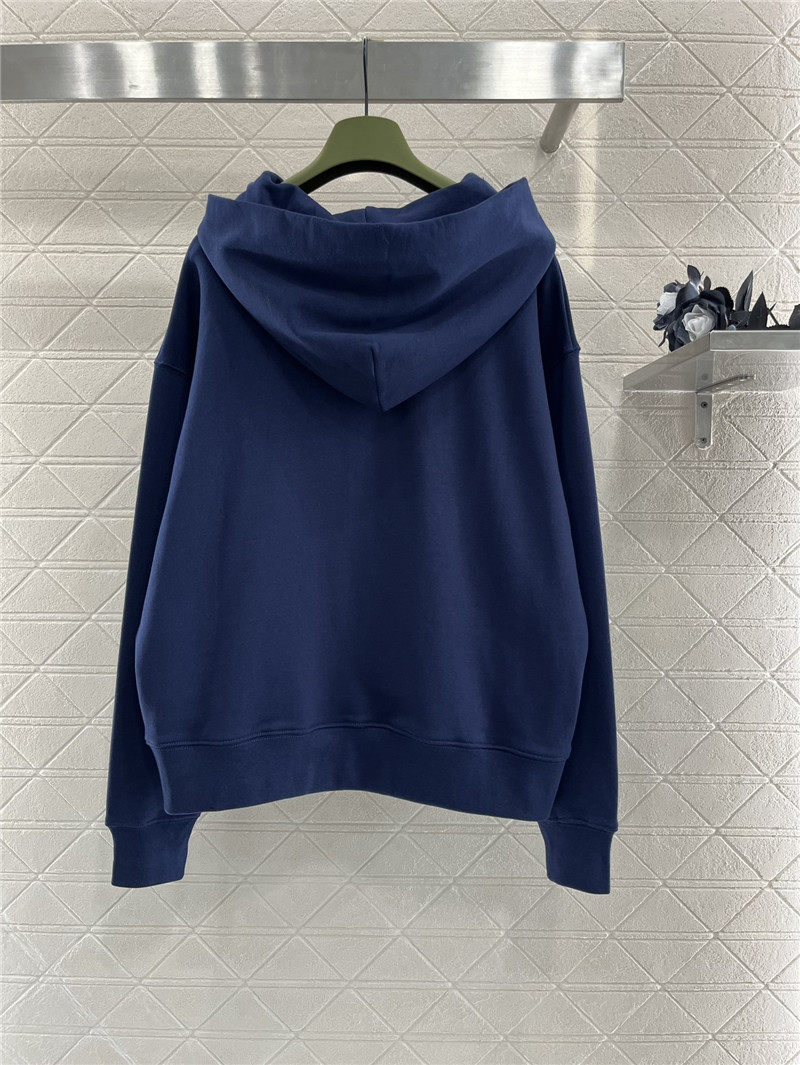 Gvc*1 logo cotton jersey hoodie navy