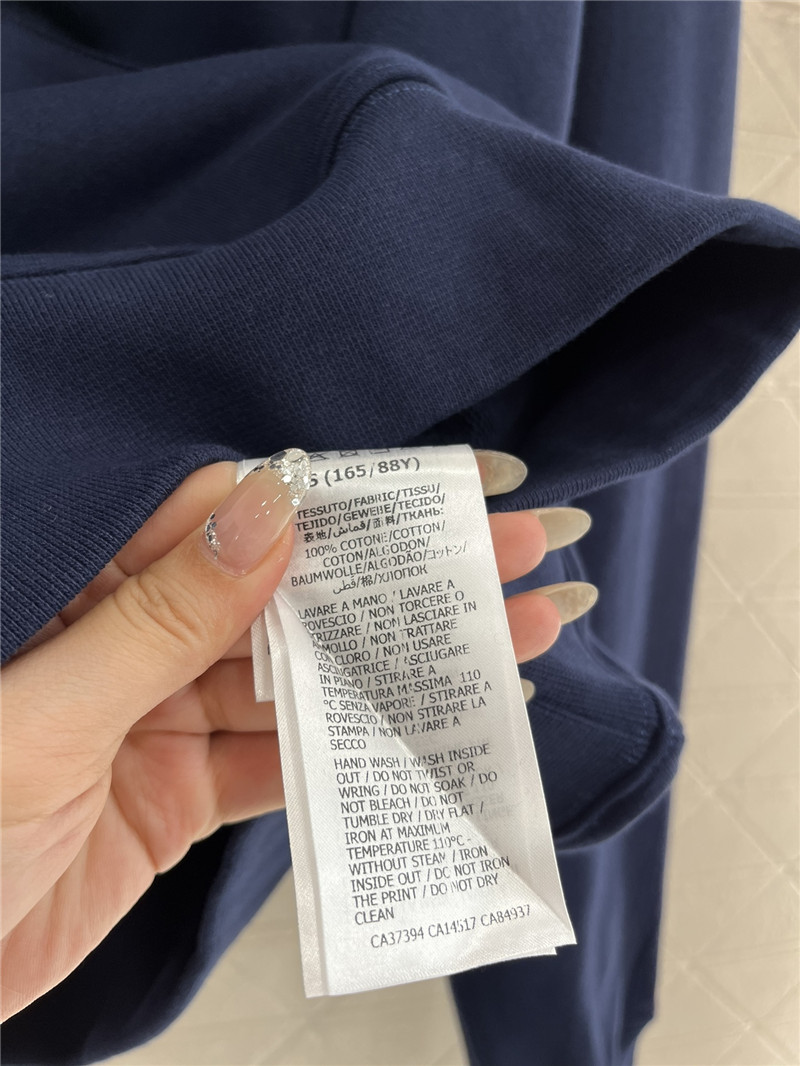 Gvc*1 logo cotton jersey hoodie navy