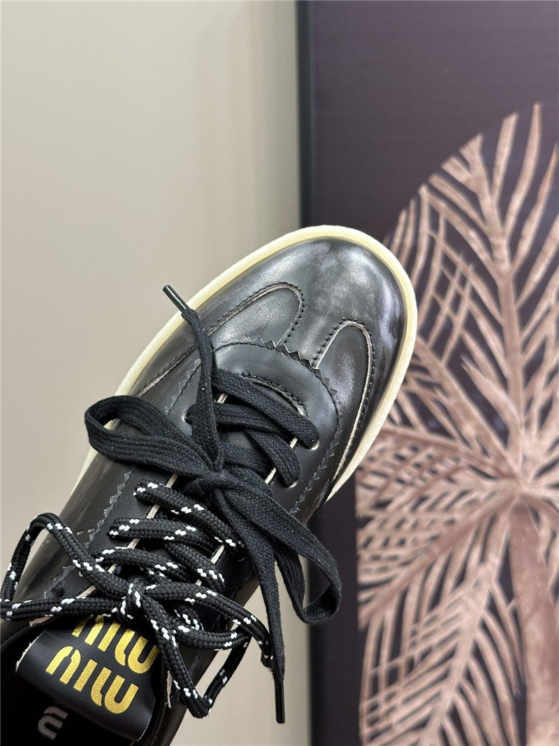 Miu Miu Women’s Bleached Leather Sneakers