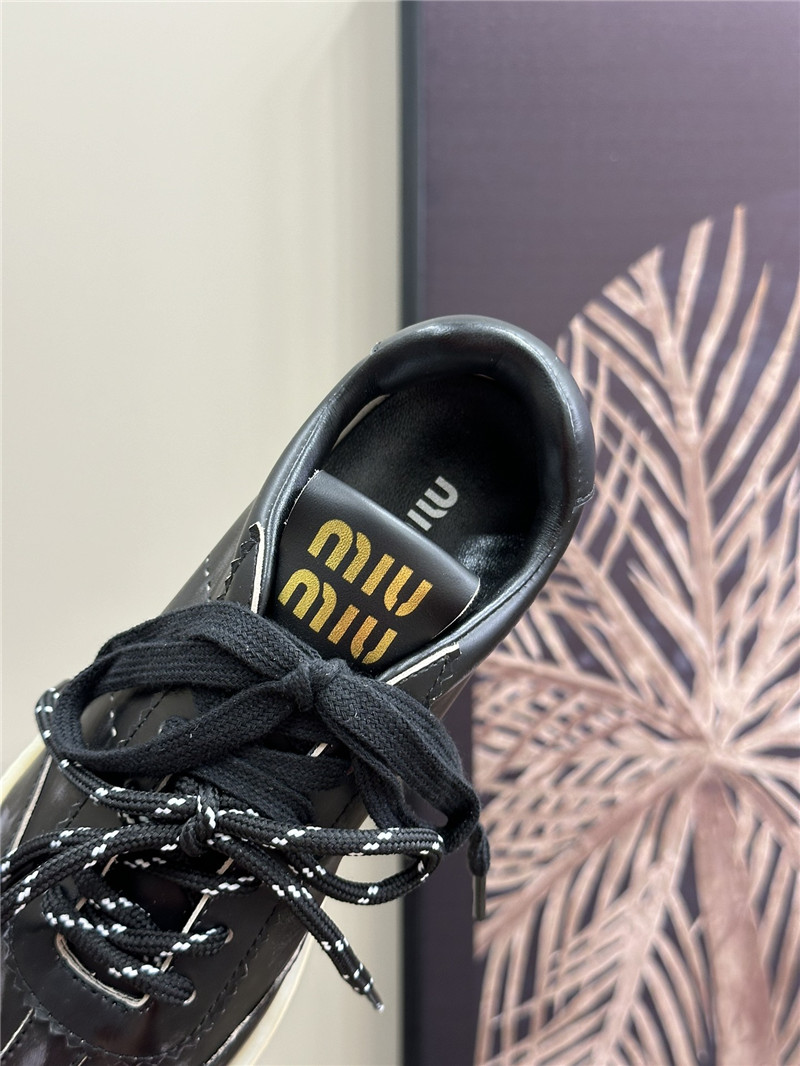 Miu Miu Women’s Bleached Leather Sneakers