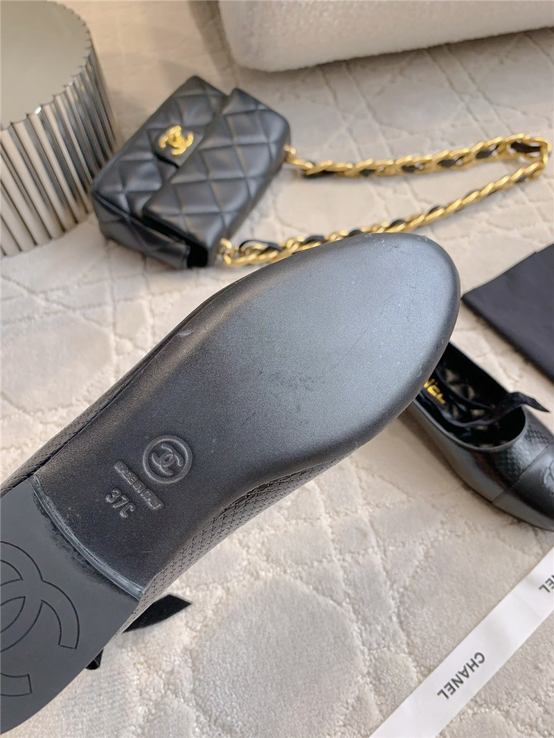 Ch**el mary janes black anklet flats