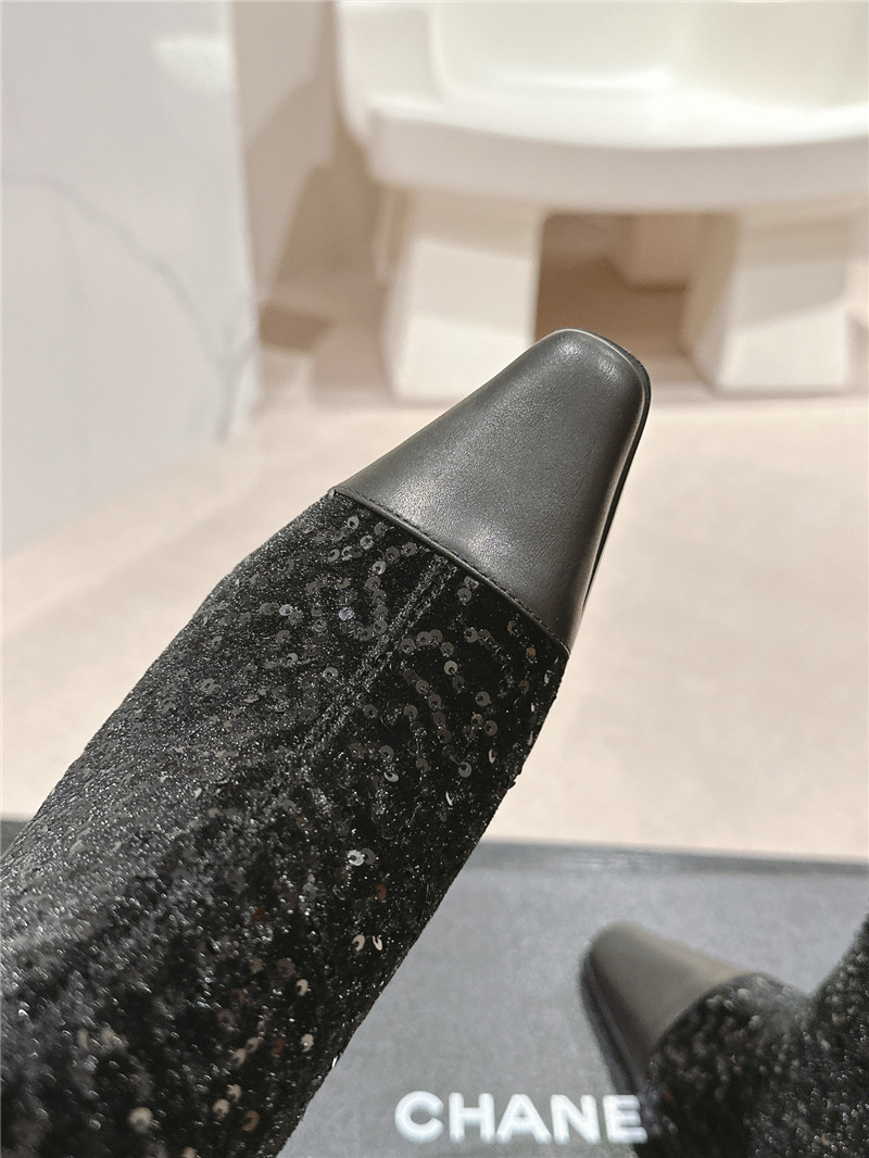 Ch**el tweed ankle boots