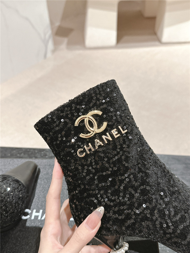 Ch**el tweed ankle boots