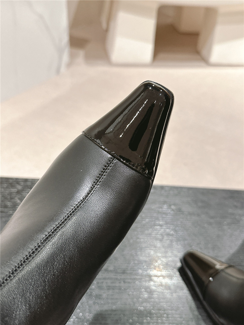 Ch**el calfskin over-the-knee boots