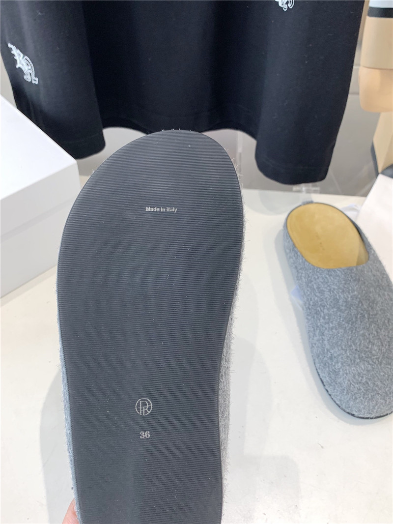 The R0w hugo slide grey in brush suede