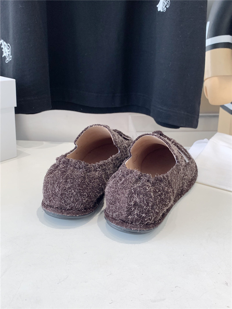 The R0w tassel flat loafers bordeaubergine in brush suede