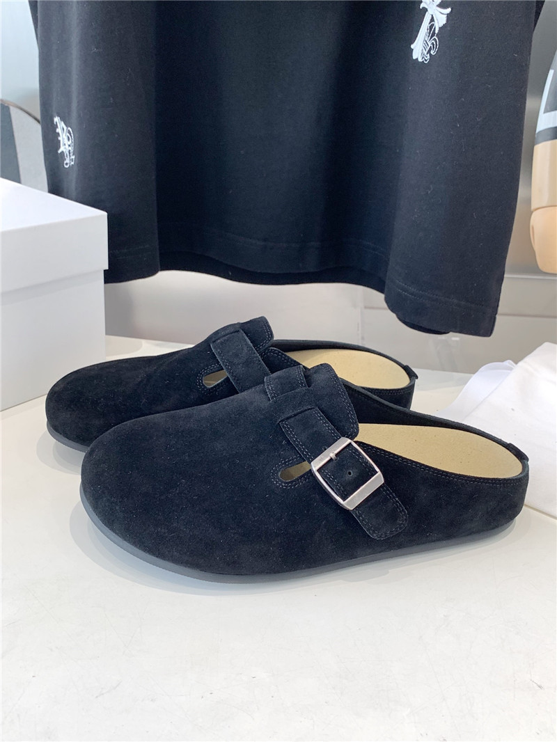 The R0w hugo slide in navy suede