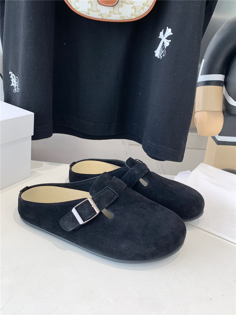 The R0w hugo slide in navy suede