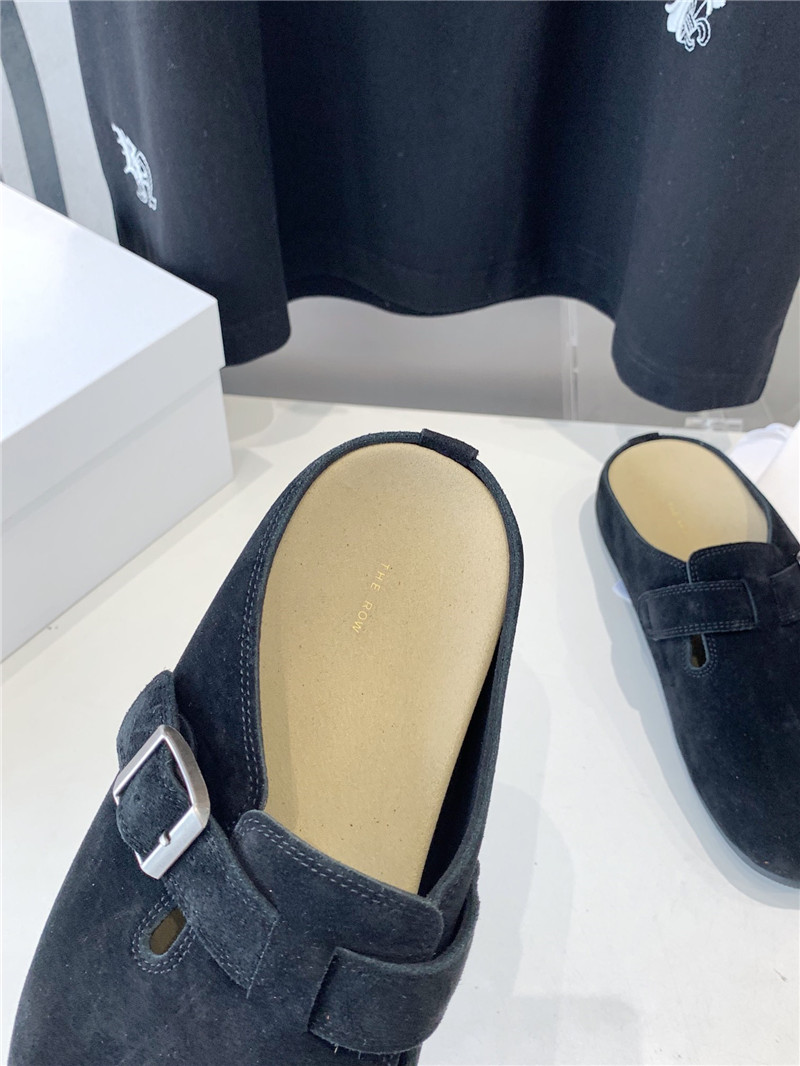 The R0w hugo slide in navy suede