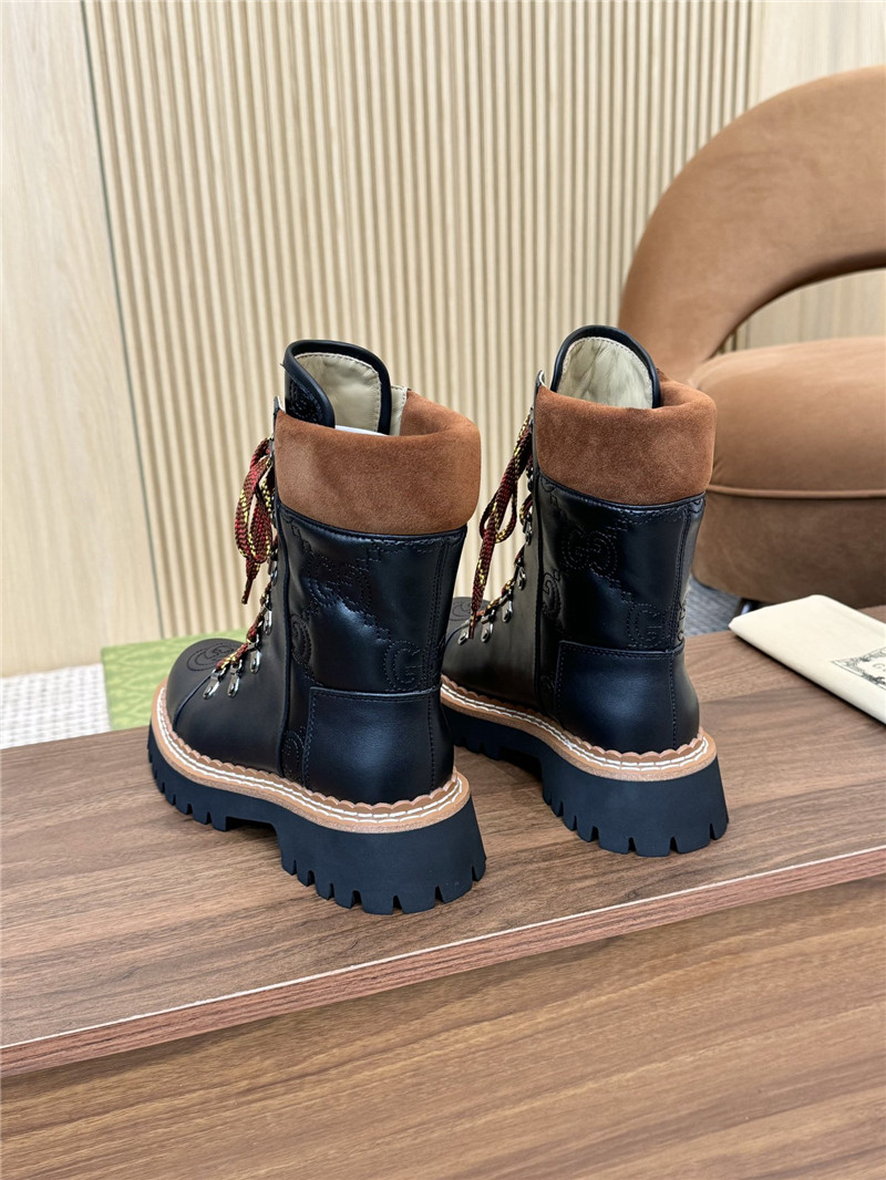 Gvc*1 gg brown quilted ankle boots