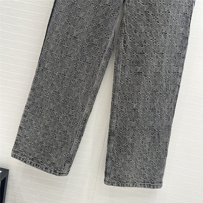 l0vis Vvtt0n lv jacquard denim trousers