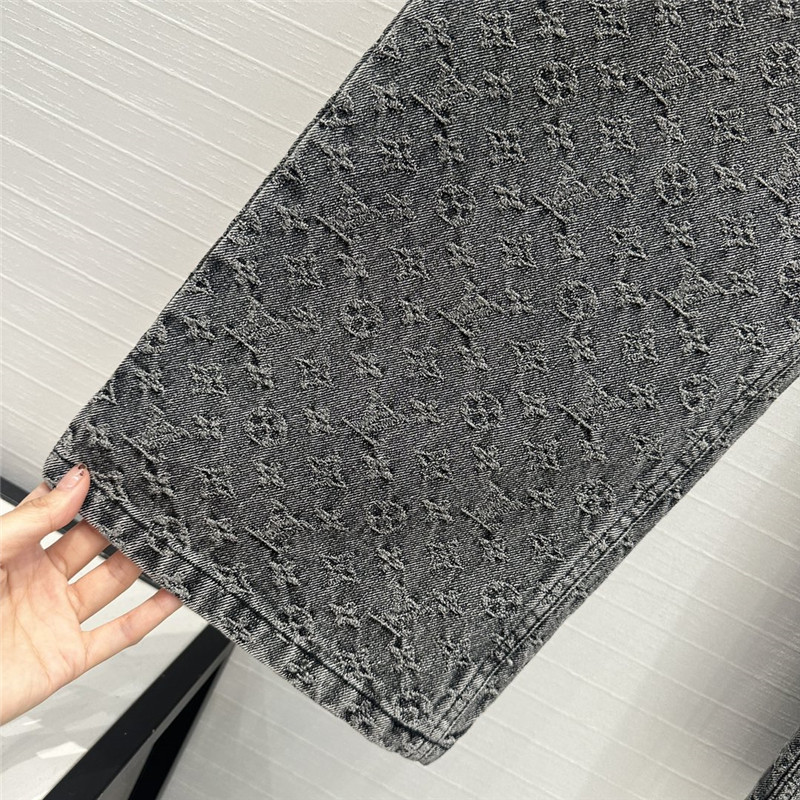 l0vis Vvtt0n lv jacquard denim trousers