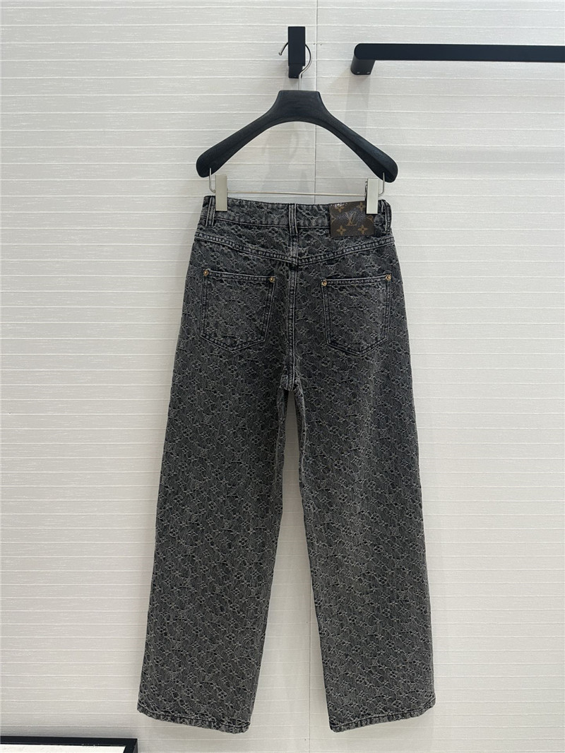 l0vis Vvtt0n lv jacquard denim trousers