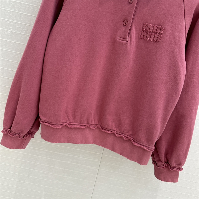 M1um1u sweatshirt + shorts set