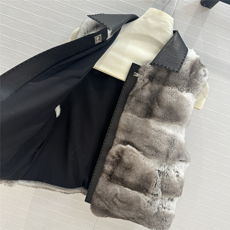 D10r horizontal striped vest jacket