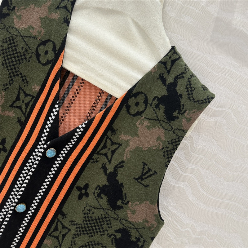 l0vis Vvtt0n lv jacquard pattern vest