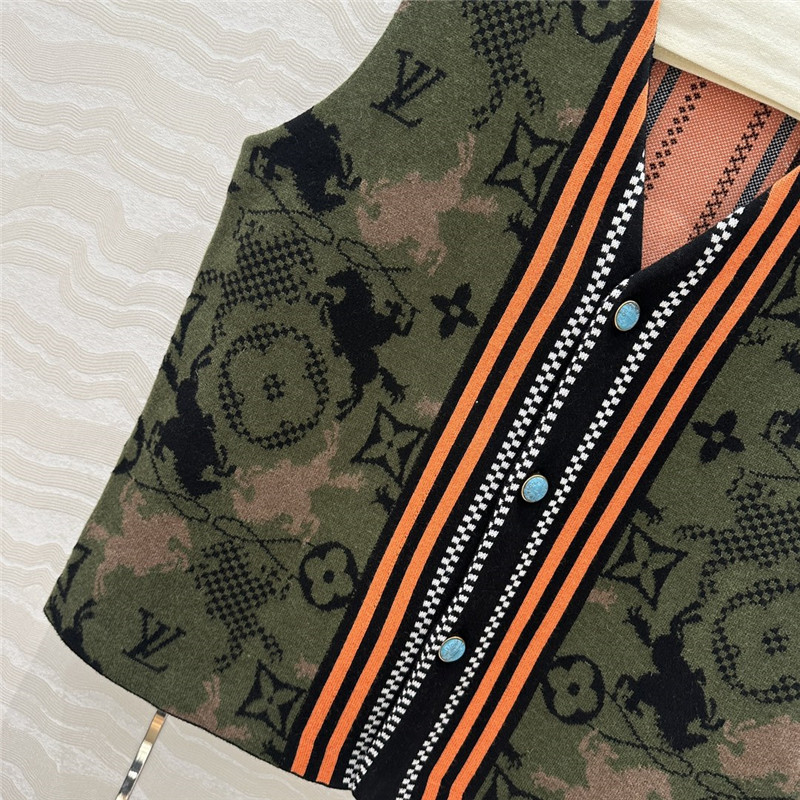 l0vis Vvtt0n lv jacquard pattern vest