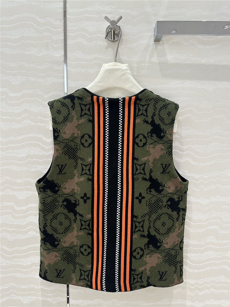 l0vis Vvtt0n lv jacquard pattern vest