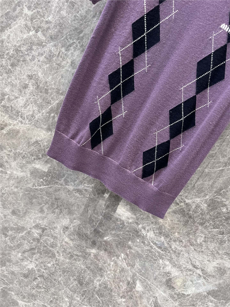 M1um1u knitted short-sleeved top