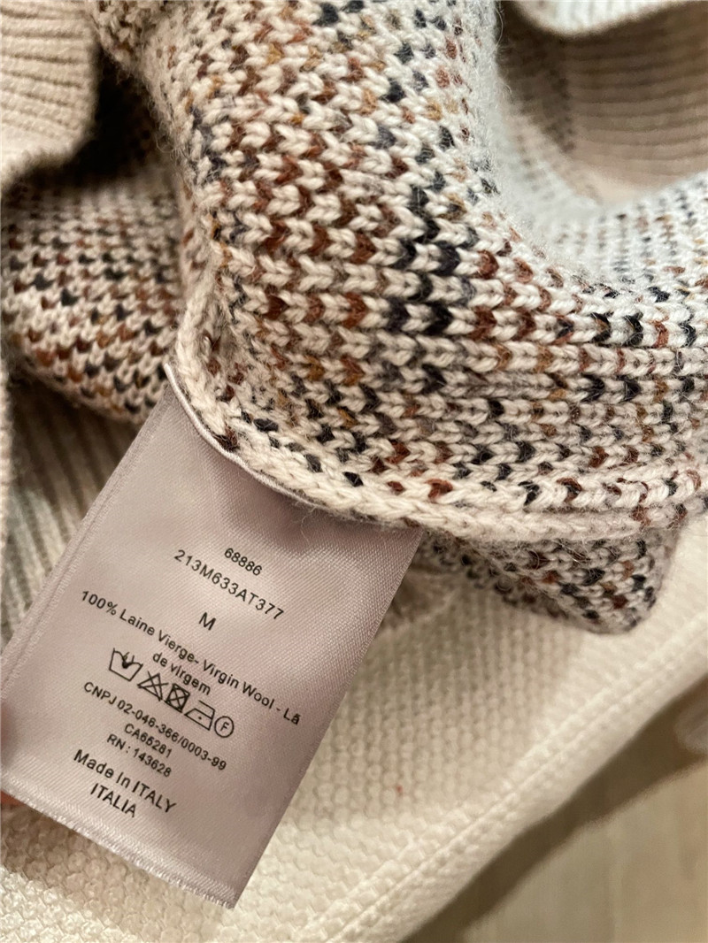 D10r oblique jacquard cardigan beige