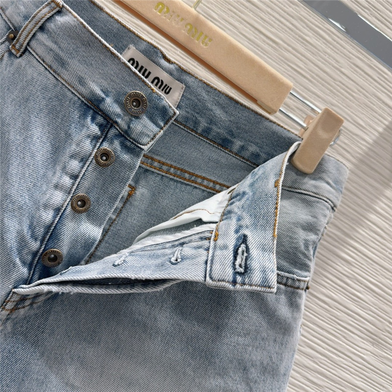 M1um1u denim shorts