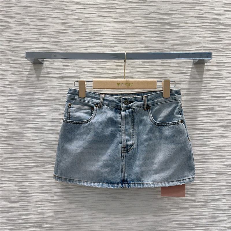M1um1u denim short skirt