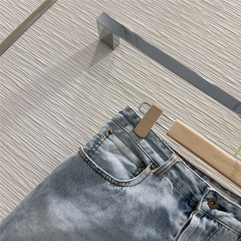 M1um1u denim short skirt