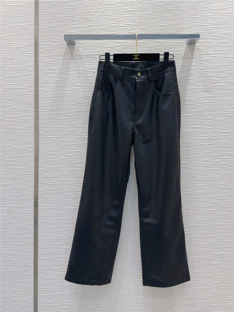 Ch**el leather trousers
