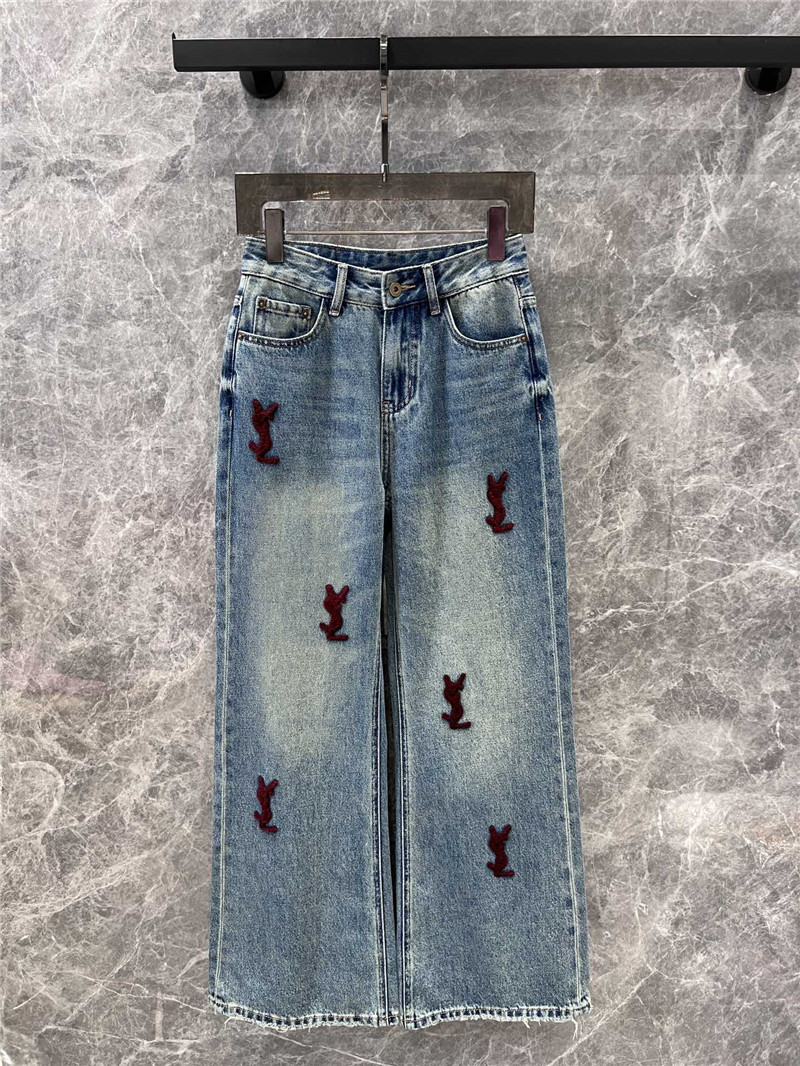 Y51 washed denim trousers