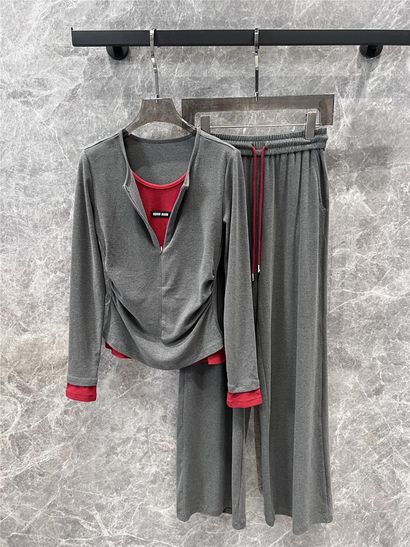 M1um1u base shirt + casual pants set