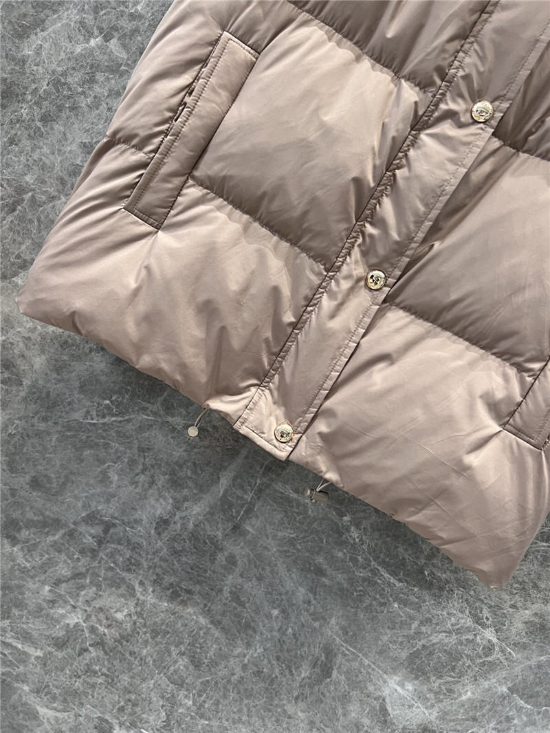 Miu Miu Logo-patch Brown Down Gilet