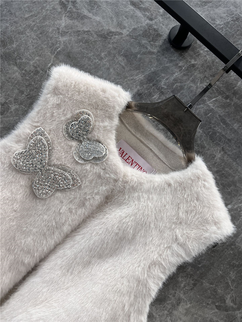 Va1e*ntin0 shearling vest jacket