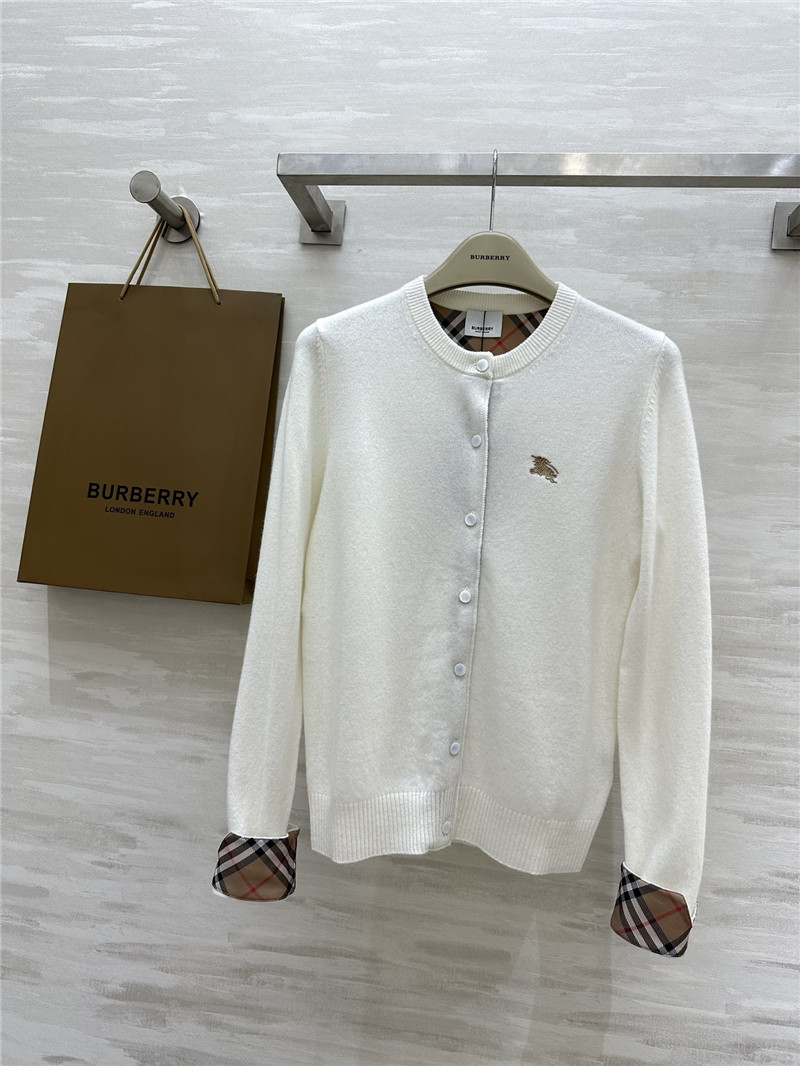 Bv*b*rry contrast plain cardigan in white