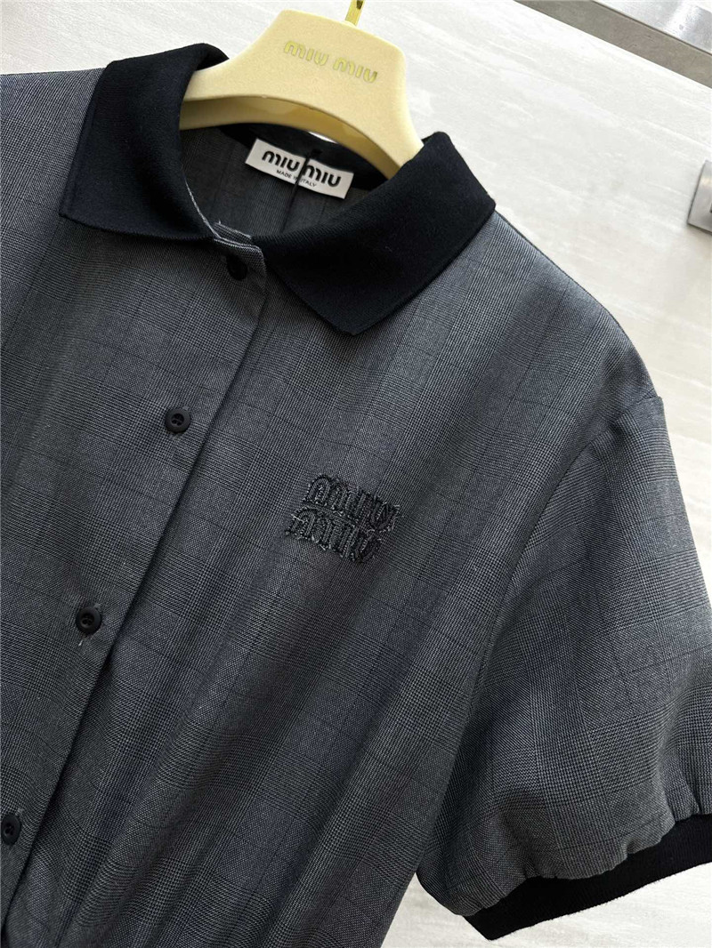 M1um1u plaid pleated dress