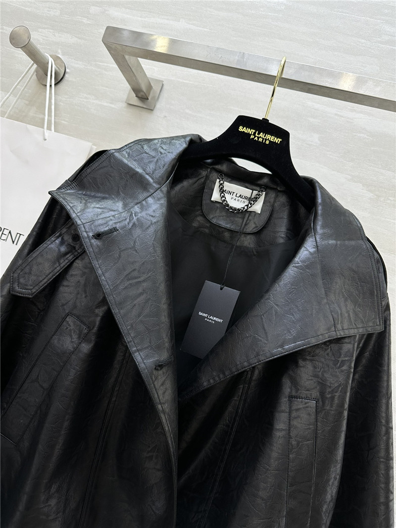 Y51 pleated trench coat