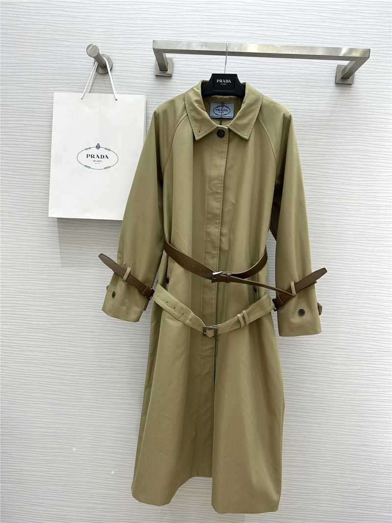 Pra*a long trench coat