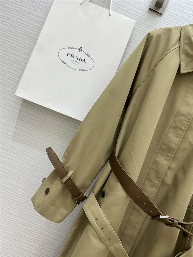 Pra*a long trench coat