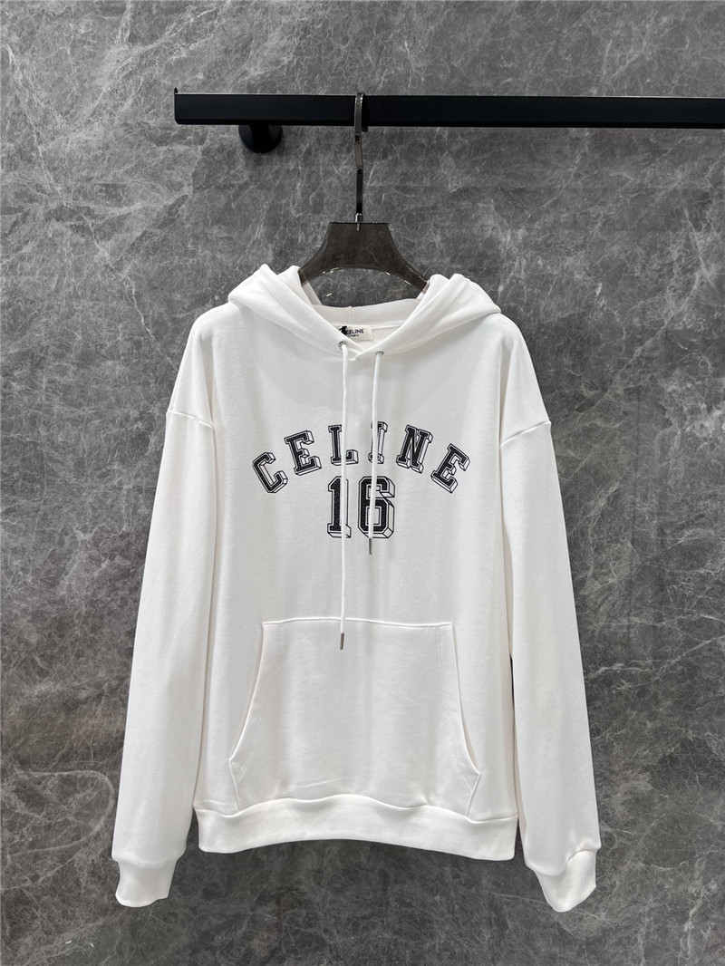 Ce1i*e loose cotton fleece hoodie in white