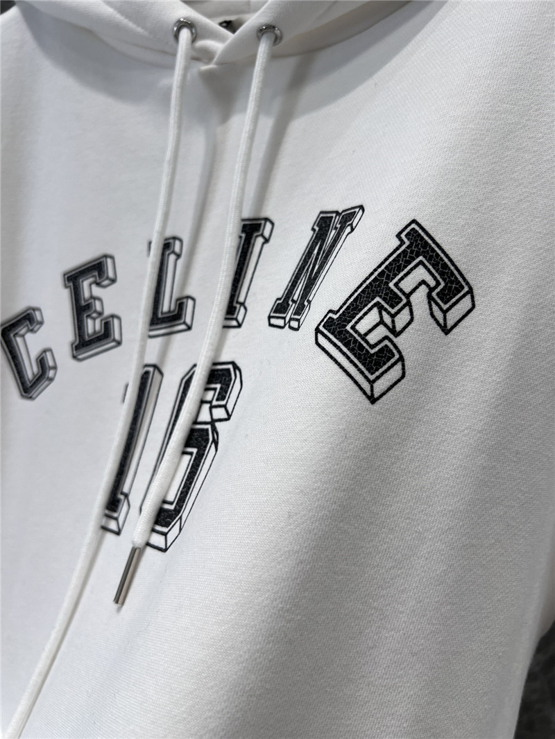 Ce1i*e loose cotton fleece hoodie in white