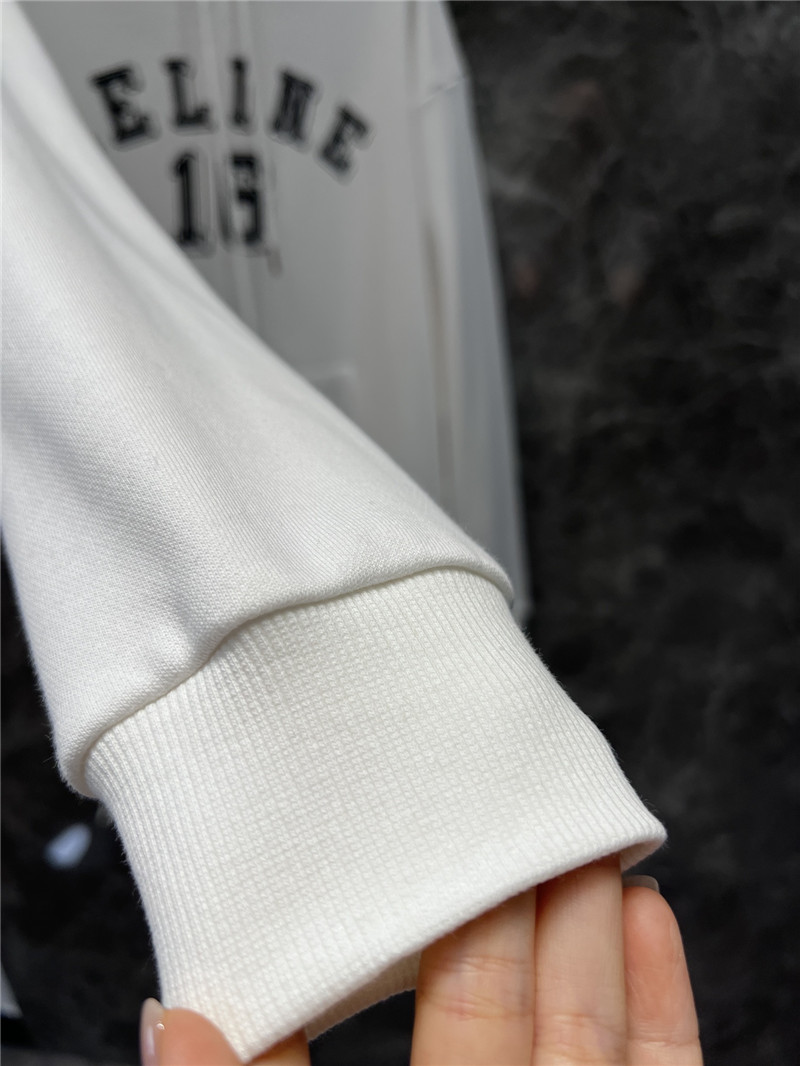 Ce1i*e loose cotton fleece hoodie in white
