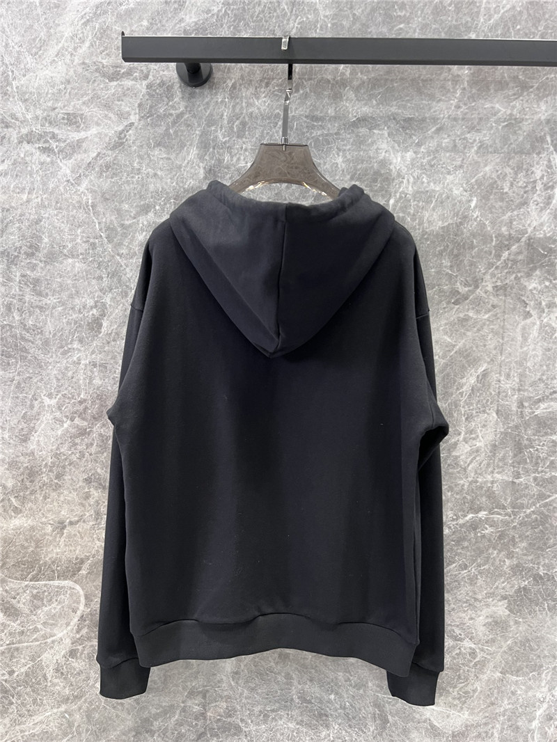 Ce1i*e loose cotton fleece hoodie in black